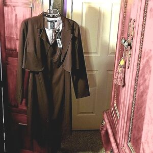 Jonathan Martin Dark Brown Dress with matching jacket